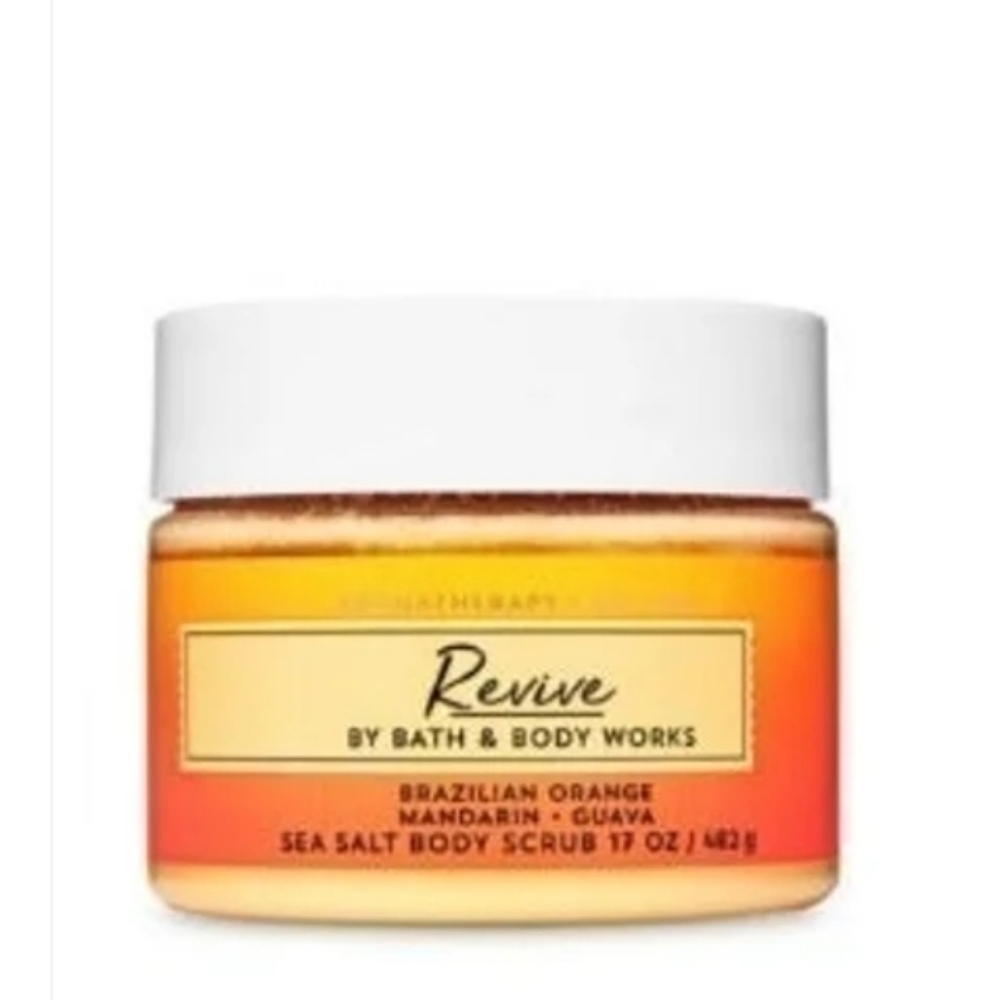 REVIVE AROMATHERAPY BODY SCRUB BRAZILIAN ORANGE MANDARIN GUAVA BATH & BODY WORKS
